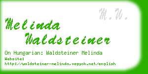 melinda waldsteiner business card